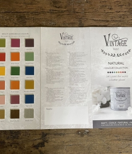 Håndmalet farvekort – 69 ægte farver med Vintage Paint kalkmaling