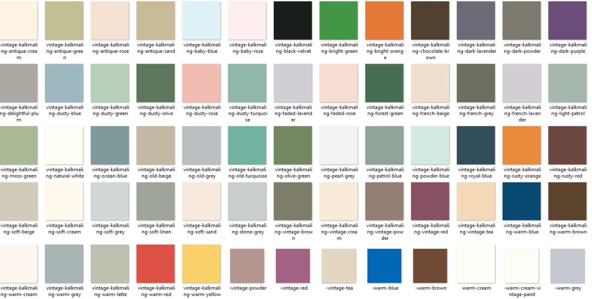 Kalkmaling Farveprøver