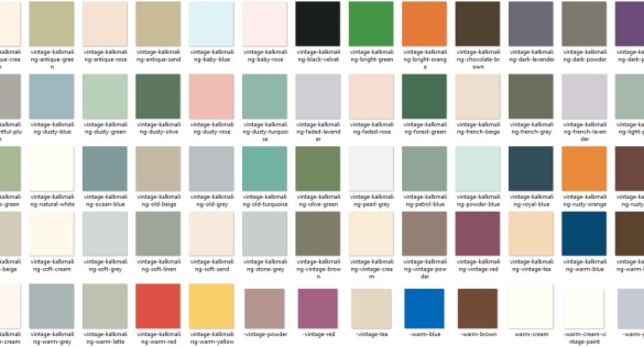 Kalkmaling Farver i firkant